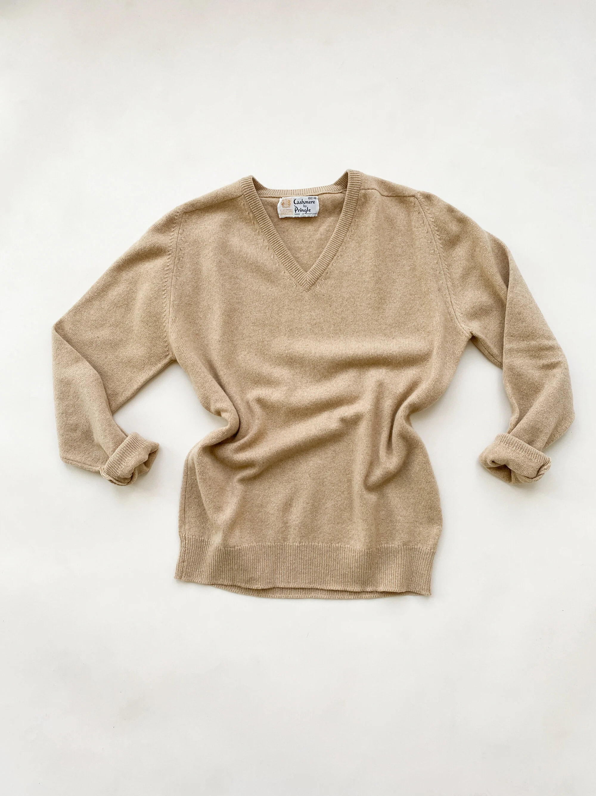 1960s Pringle of Scotland Camel Cashmere Pullover — Wayward Collection 1960s Pringle of Scotland Camel Cashmere Pullover — Wayward Collection